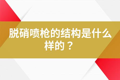脫硝噴槍原理是什么？